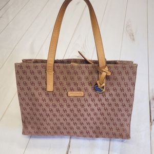 Dooney & Bourke Tan and Brown Signature Tote